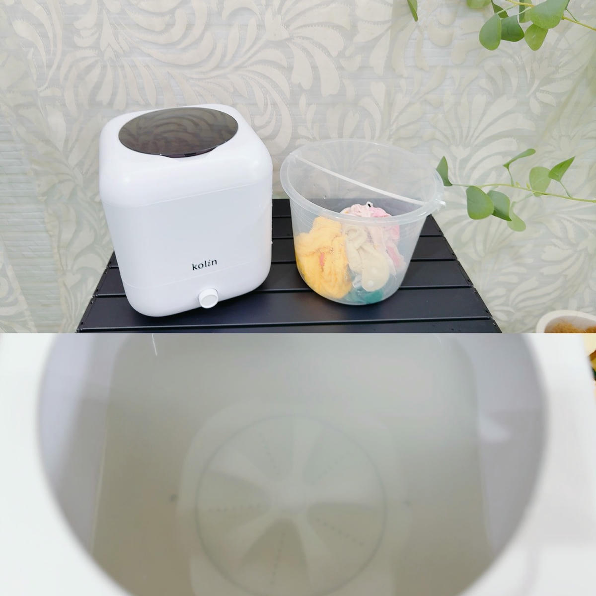 Kolin 歌林無線迷你洗衣機 KBW-MN01U 開箱實測|專為貼身與小件衣物打造的居家神器,寶寶衣物、口水巾輕鬆分洗不混污!媽媽的潔淨小幫手 - 第21張圖