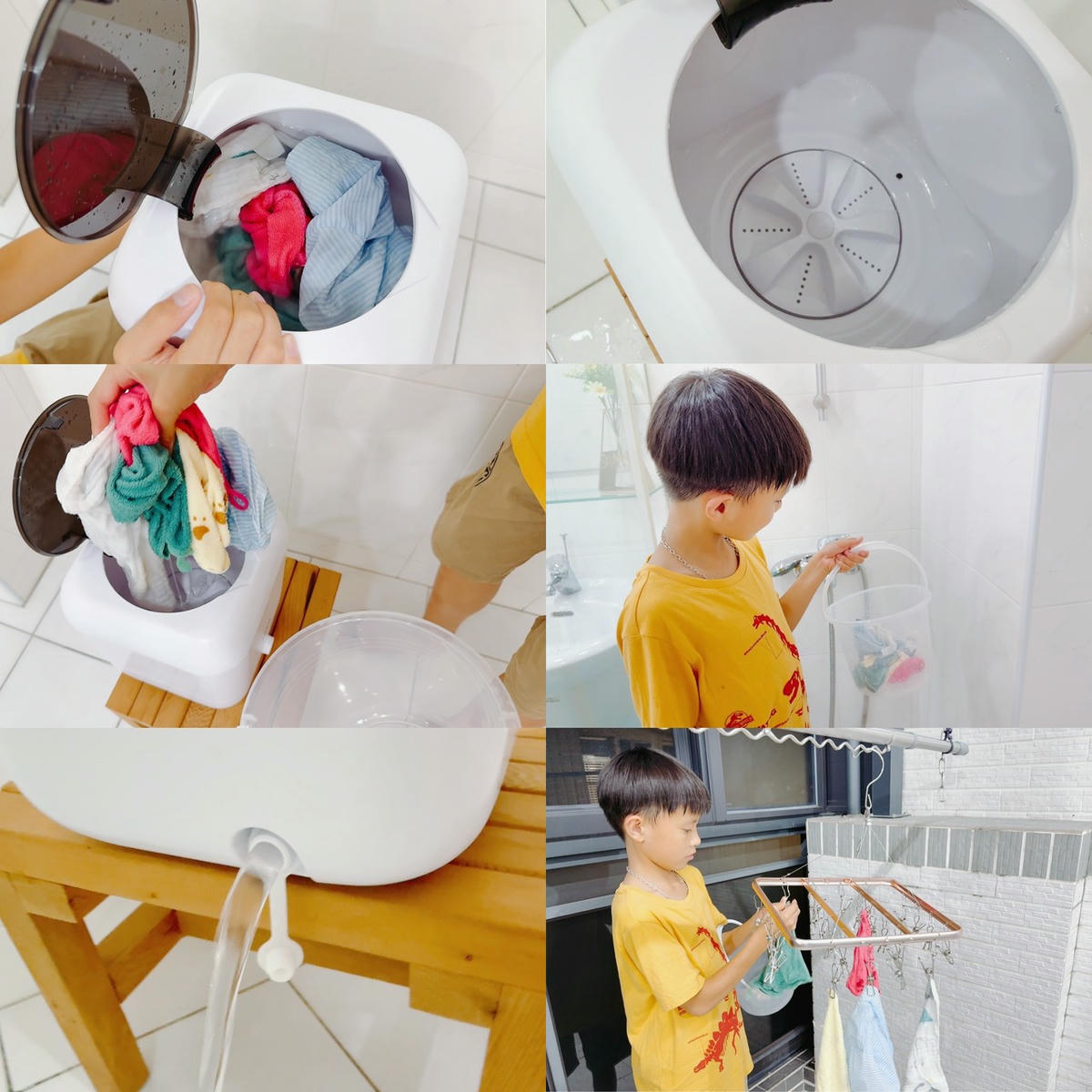 Kolin 歌林無線迷你洗衣機 KBW-MN01U 開箱實測|專為貼身與小件衣物打造的居家神器,寶寶衣物、口水巾輕鬆分洗不混污!媽媽的潔淨小幫手 - 第25張圖