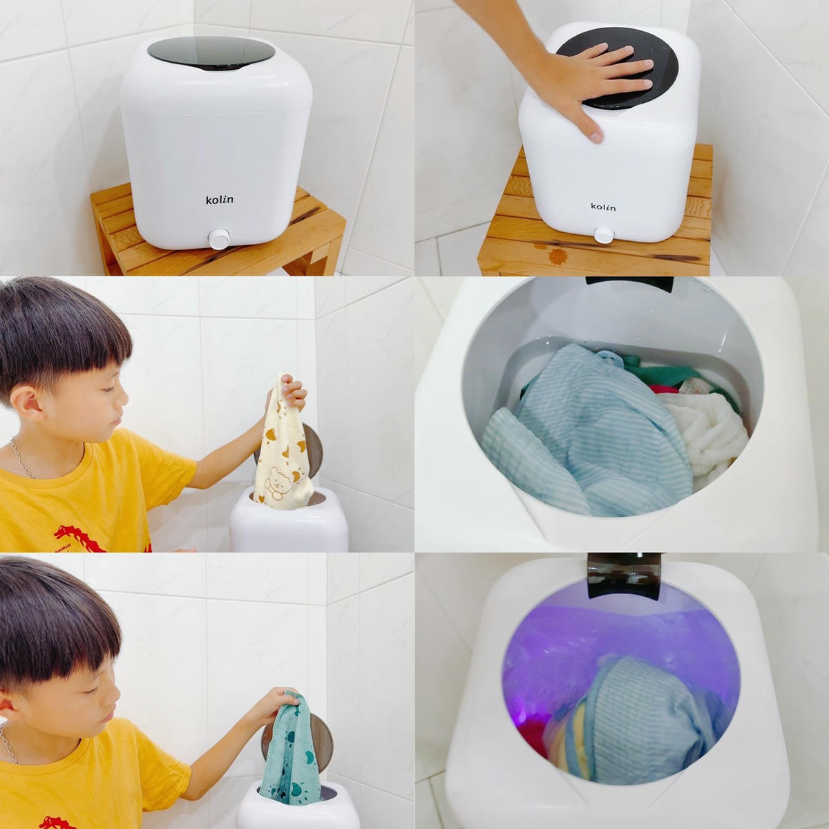 Kolin 歌林無線迷你洗衣機 KBW-MN01U 開箱實測|專為貼身與小件衣物打造的居家神器,寶寶衣物、口水巾輕鬆分洗不混污!媽媽的潔淨小幫手 - 第24張圖