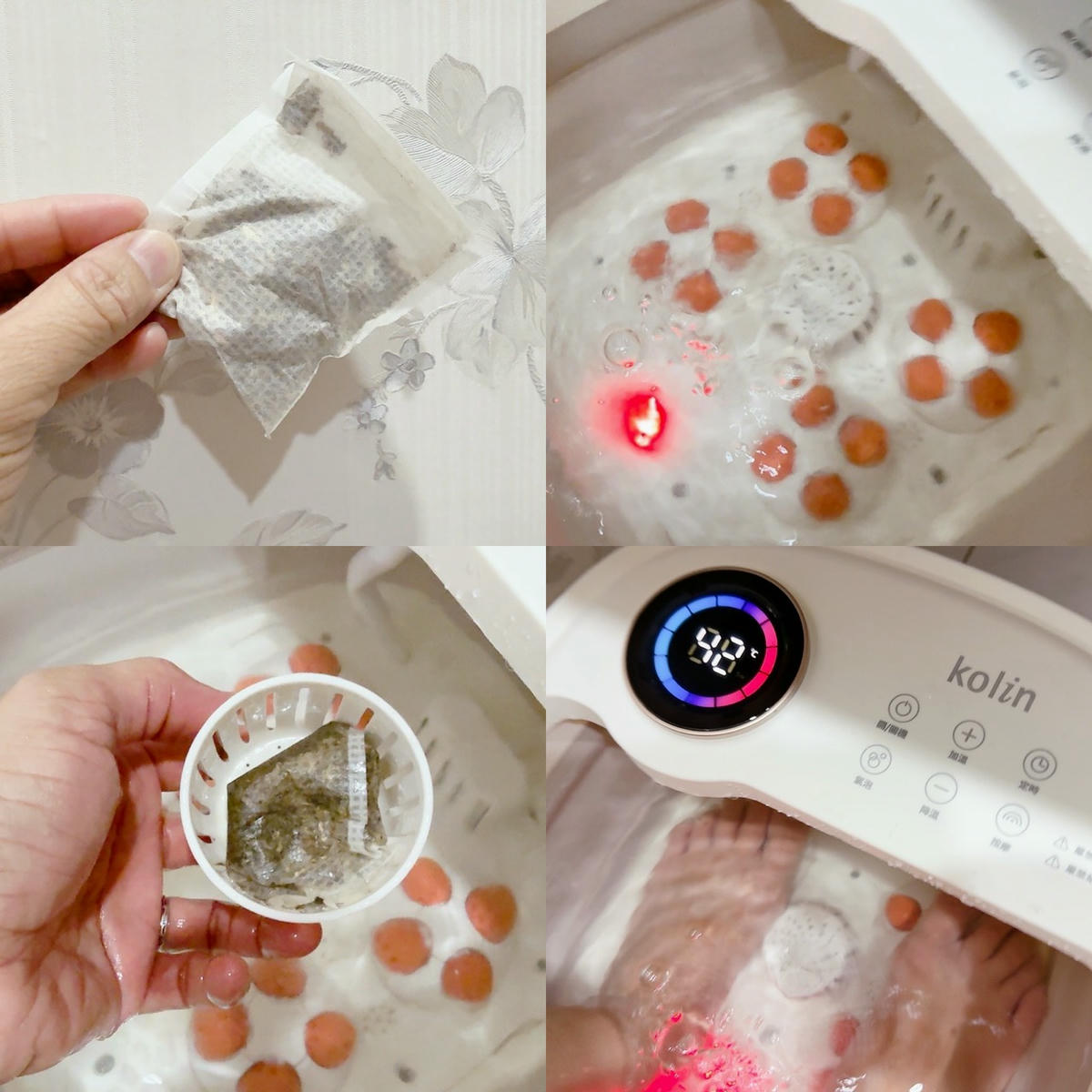 Kolin 歌林 PTC 微電腦電動按摩泡腳機 KSF-MN11H｜足浴、按摩一次到位，可摺疊恆溫＋氣泡按摩，冬天泡腳超享受