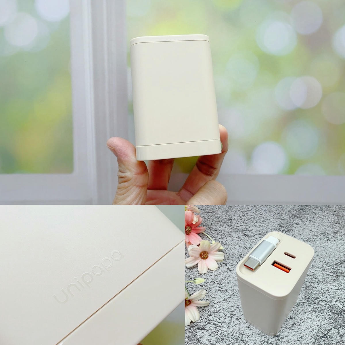 Unipapa 有序收線快充頭 67W 開箱｜自帶伸縮線，一拉即充不纏線，筆電手機一顆搞定！