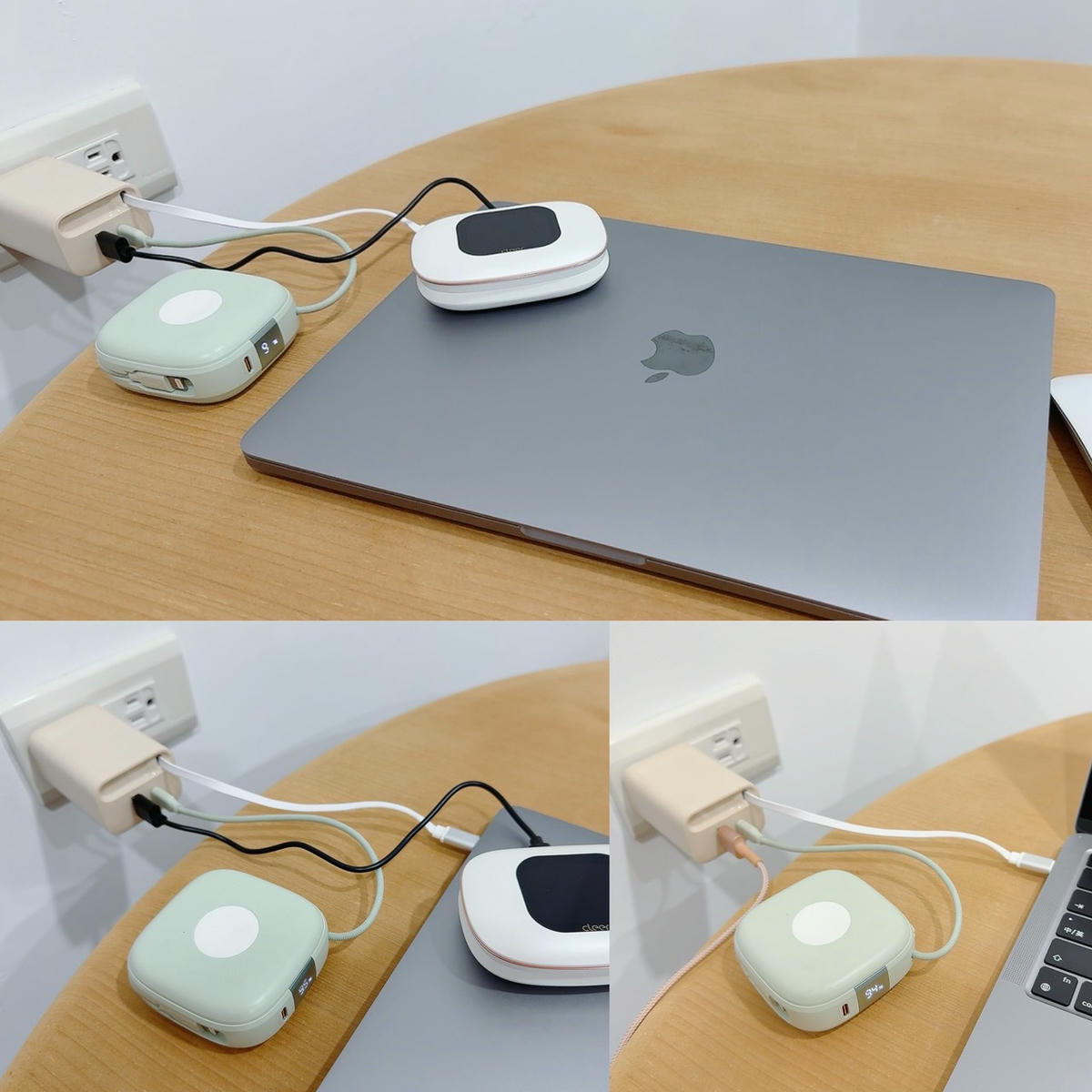 Unipapa 有序收線快充頭 67W 開箱｜自帶伸縮線，一拉即充不纏線，筆電手機一顆搞定！