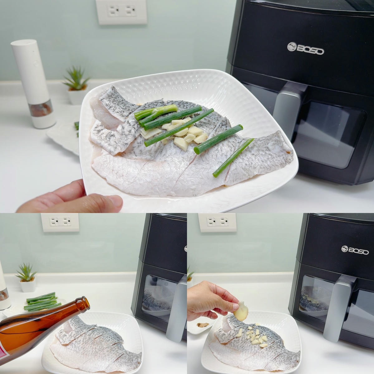 BOSO 舒肥透視蒸氣氣炸鍋 7L 開箱｜120°C 蒸氣微分子＋氣炸雙模式，酥脆爆汁又減脂，一機搞定 1 日 4 餐