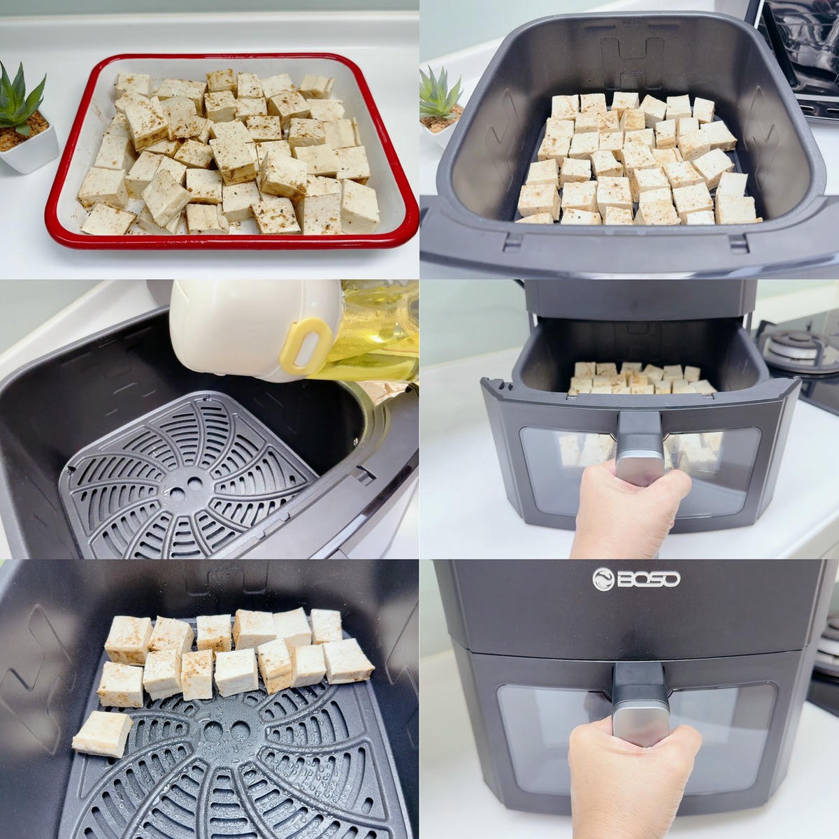 BOSO 舒肥透視蒸氣氣炸鍋 7L 開箱｜120°C 蒸氣微分子＋氣炸雙模式，酥脆爆汁又減脂，一機搞定 1 日 4 餐