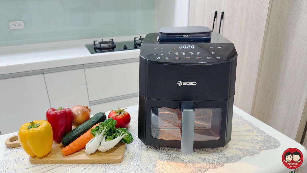 BOSO 舒肥透視蒸氣氣炸鍋 7L 開箱｜120°C 蒸氣微分子＋氣炸雙模式，酥脆爆汁又減脂，一機搞定 1 日 4 餐