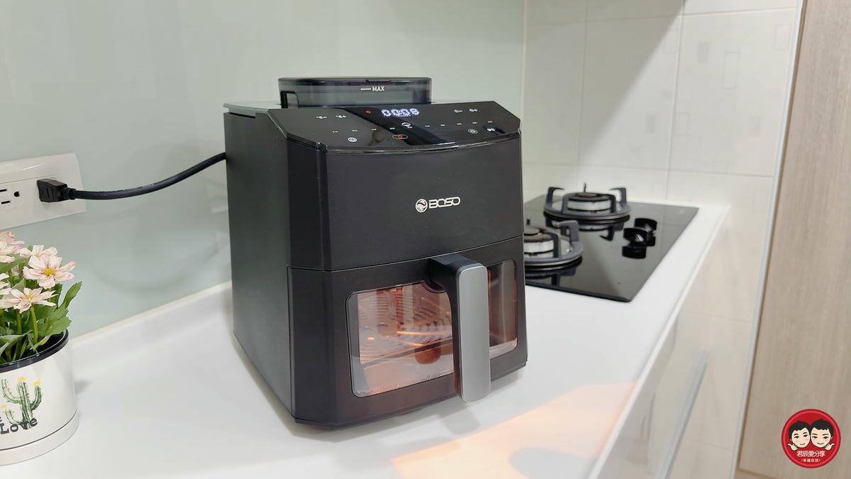 BOSO 舒肥透視蒸氣氣炸鍋 7L 開箱｜120°C 蒸氣微分子＋氣炸雙模式，酥脆爆汁又減脂，一機搞定 1 日 4 餐