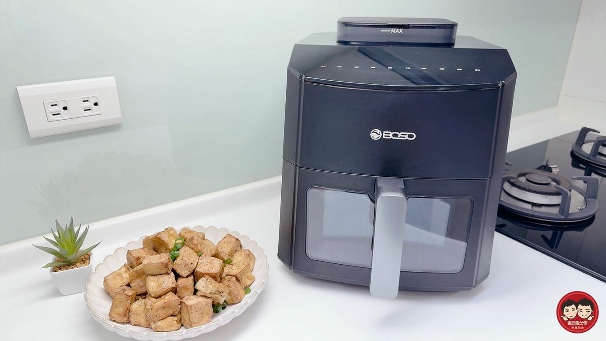 BOSO 舒肥透視蒸氣氣炸鍋 7L 開箱｜120°C 蒸氣微分子＋氣炸雙模式，酥脆爆汁又減脂，一機搞定 1 日 4 餐