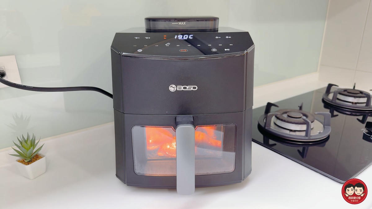 BOSO 舒肥透視蒸氣氣炸鍋 7L 開箱｜120°C 蒸氣微分子＋氣炸雙模式，酥脆爆汁又減脂，一機搞定 1 日 4 餐
