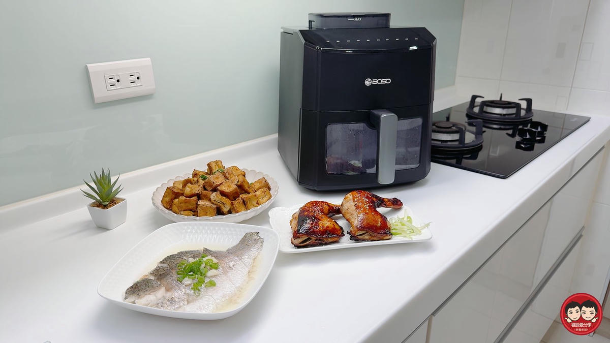 BOSO 舒肥透視蒸氣氣炸鍋 7L 開箱｜120°C 蒸氣微分子＋氣炸雙模式，酥脆爆汁又減脂，一機搞定 1 日 4 餐