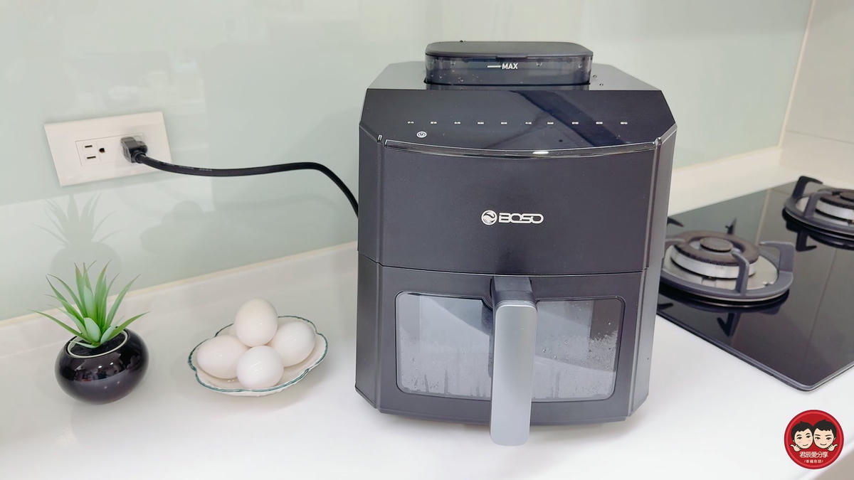 BOSO 舒肥透視蒸氣氣炸鍋 7L 開箱｜120°C 蒸氣微分子＋氣炸雙模式，酥脆爆汁又減脂，一機搞定 1 日 4 餐