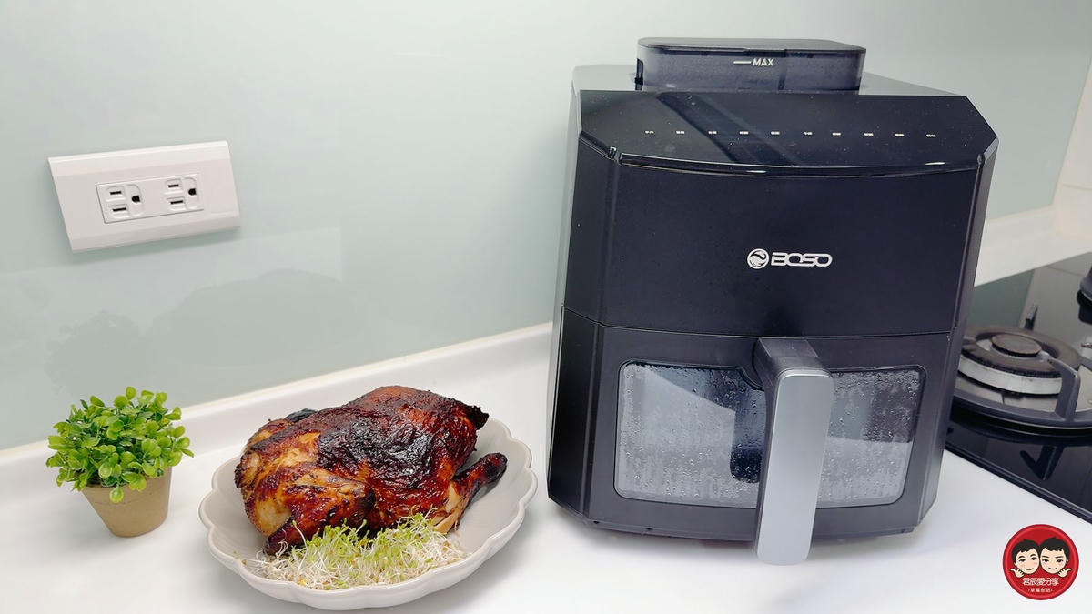 BOSO 舒肥透視蒸氣氣炸鍋 7L 開箱｜120°C 蒸氣微分子＋氣炸雙模式，酥脆爆汁又減脂，一機搞定 1 日 4 餐