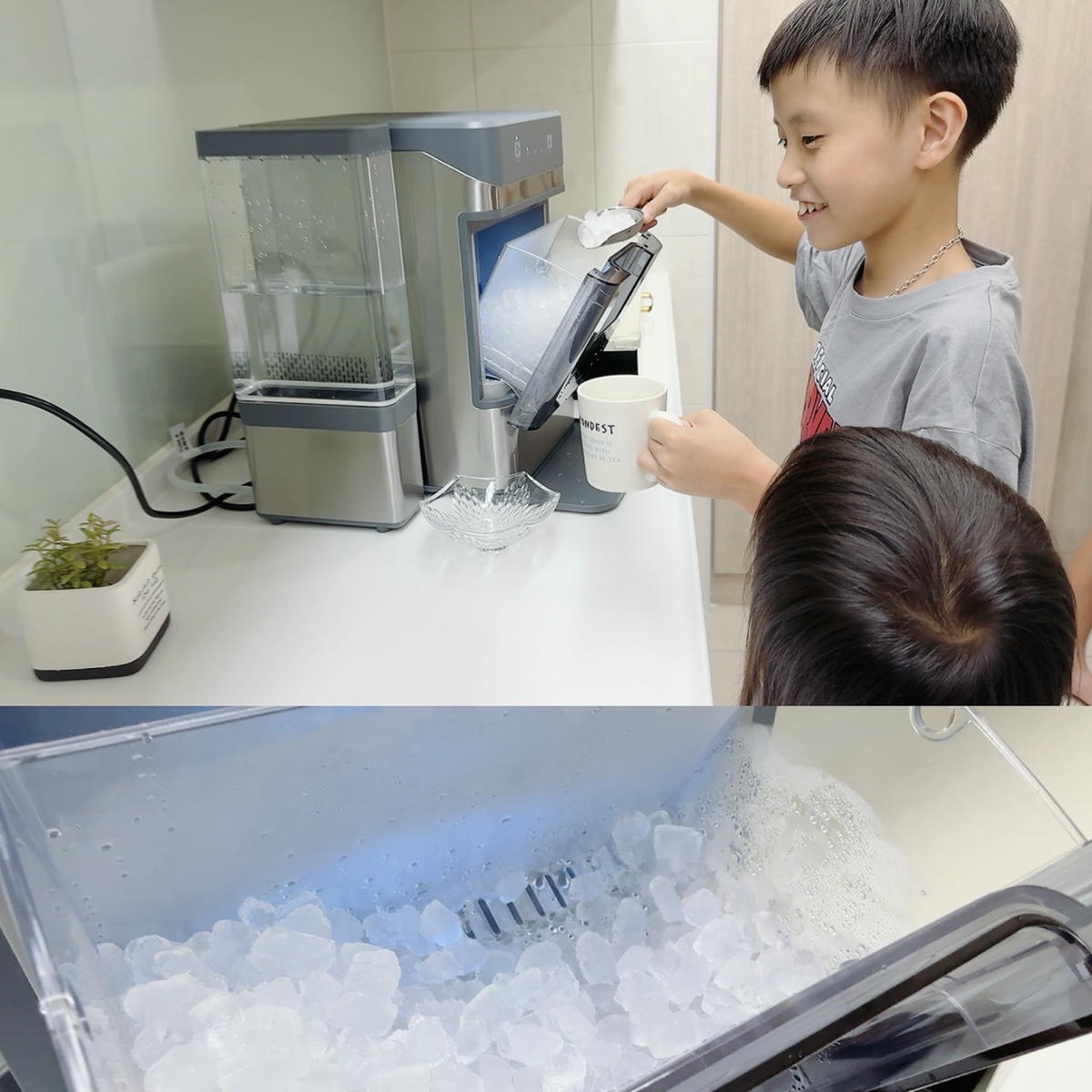 居家快速製冰機推薦｜SANSUI 山水全自動急速製冰機 SIC-NB01 評價，6分鐘快速製冰、UV殺菌更安心，小啵冰打造冰塊自由生活