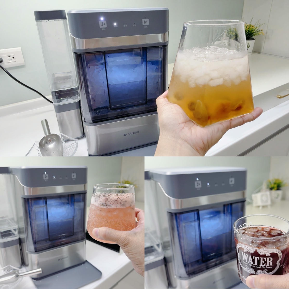 居家快速製冰機推薦｜SANSUI 山水全自動急速製冰機 SIC-NB01 評價，6分鐘快速製冰、UV殺菌更安心，小啵冰打造冰塊自由生活